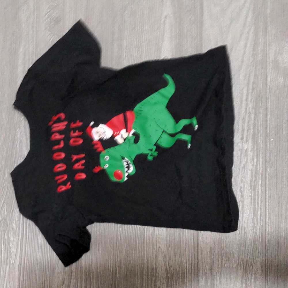Kids Holiday Shirt Ruldoph's Day Off Dinosaur